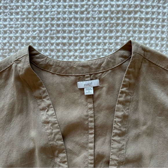 J Jill Pure Jill Sleeveless Open Front Duster Cardigan Vest Womens Size 1X Flowy - Picture 5 of 12